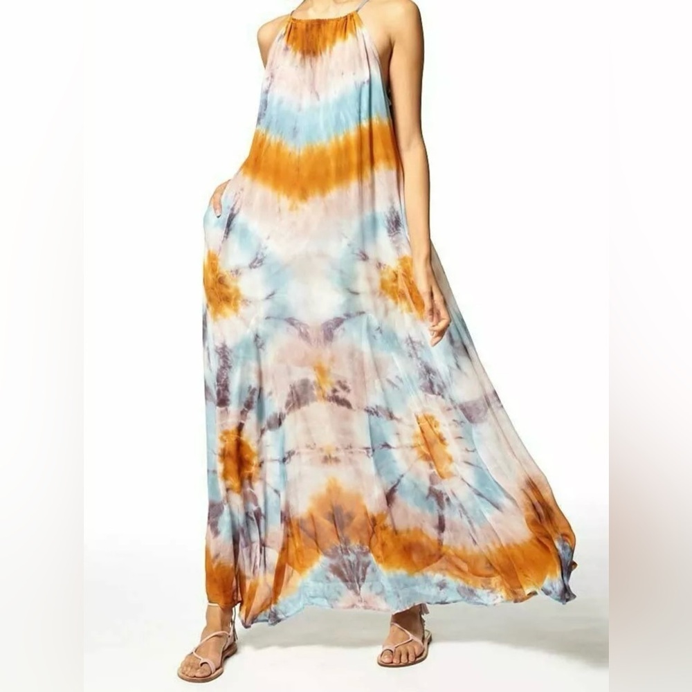 Young Fabulous & Broke Elie Trapeze Tie Dye Maxi Dress - Size S